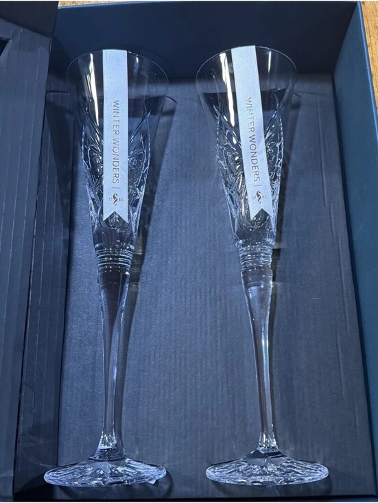Waterford Other - Waterford Crystal Winter Wonders Snowflakes Champagne Flutes NIB Bridal